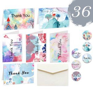 36 Pcs Thank You Cards envelope stickers Bundle
